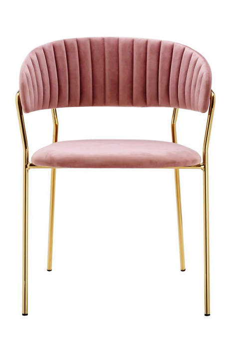 Scaun tapitat velur diverse culori Becci Premium, picioare aurii metal, KH121100121.4 - King [20]