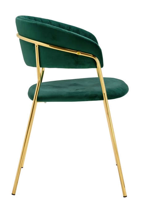 Scaun tapitat velur diverse culori Becci Premium, picioare aurii metal, KH121100121.4 - King [12]