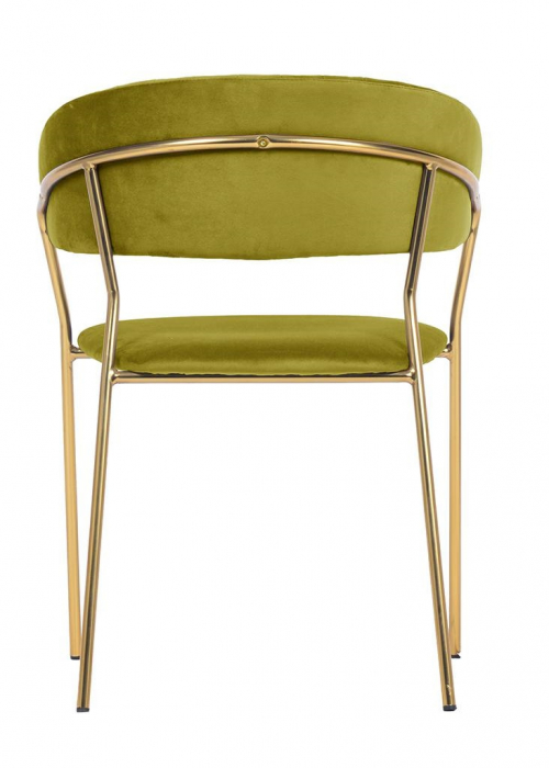 Scaun tapitat velur diverse culori Becci Premium, picioare aurii metal, KH121100121.4 - King [53]