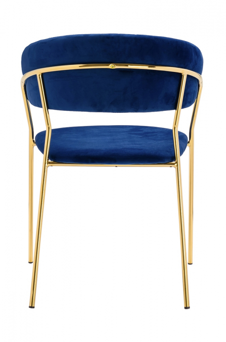Scaun tapitat velur diverse culori Becci Premium, picioare aurii metal, KH121100121.4 - King [40]
