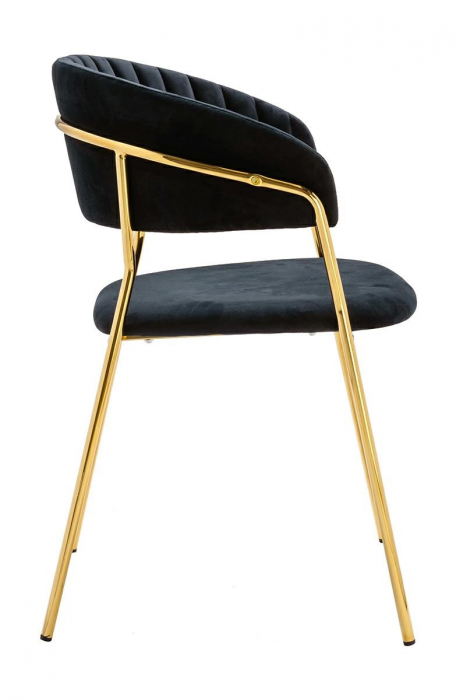 Scaun tapitat velur diverse culori Becci Premium, picioare aurii metal, KH121100121.4 - King [29]