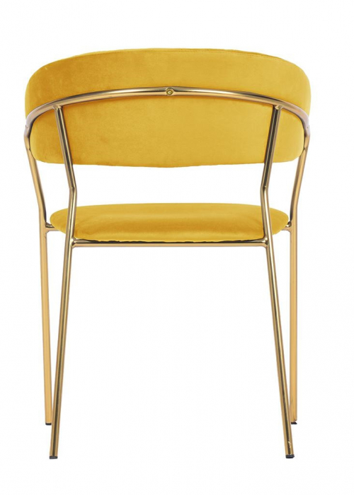 Scaun tapitat velur diverse culori Becci Premium, picioare aurii metal, KH121100121.4 - King [59]