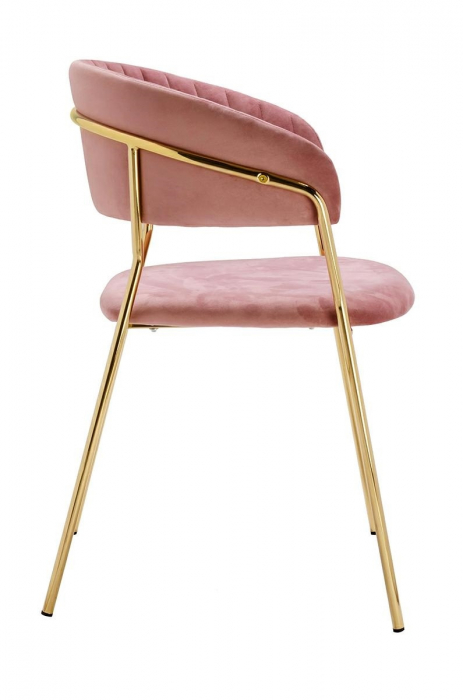 Scaun tapitat velur diverse culori Becci Premium, picioare aurii metal, KH121100121.4 - King [21]