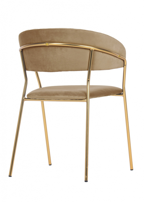 Scaun tapitat velur diverse culori Becci Premium, picioare aurii metal, KH121100121.4 - King [60]