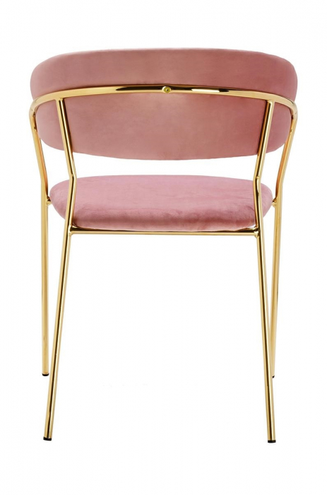 Scaun tapitat velur diverse culori Becci Premium, picioare aurii metal, KH121100121.4 - King [23]