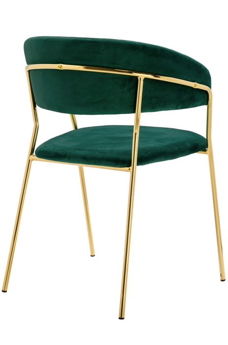 Scaun tapitat velur diverse culori Becci Premium, picioare aurii metal, KH121100121.4 - King [13]
