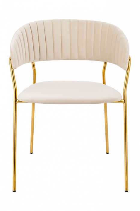 Scaun tapitat velur diverse culori Becci Premium, picioare aurii metal, KH121100121.4 - King [4]