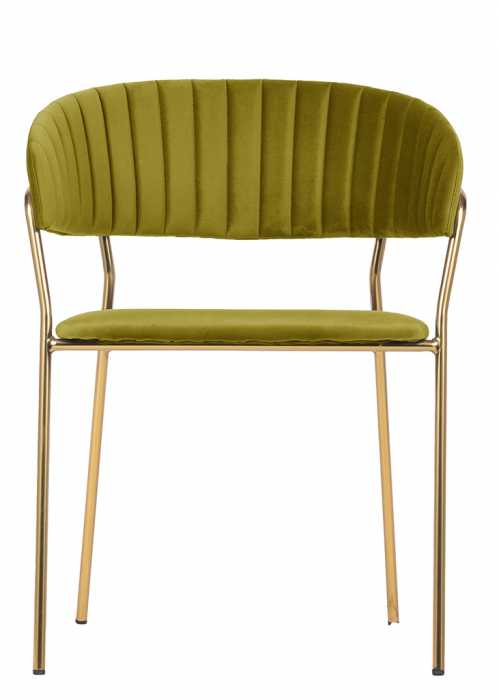 Scaun tapitat velur diverse culori Becci Premium, picioare aurii metal, KH121100121.4 - King [54]