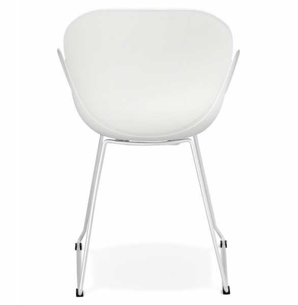 Scaun modern alb Testa premium, polipropilena / picioare subtiri otel crom, AC01410WH - Kokoon [4]