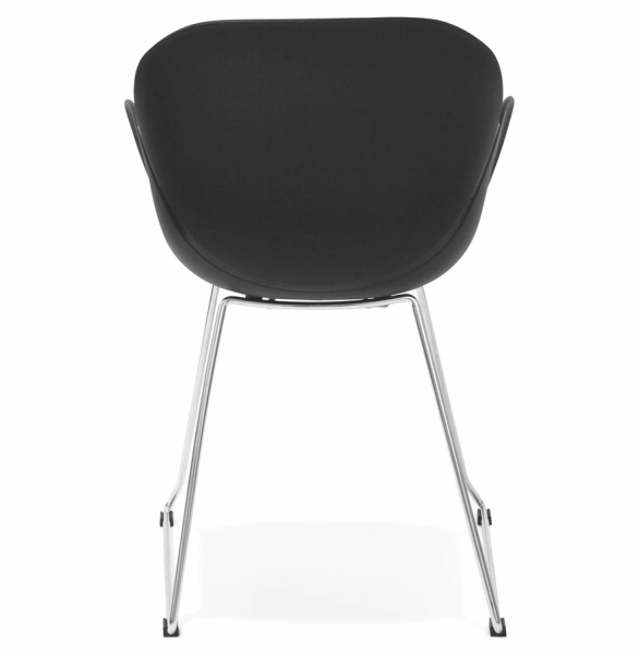 Scaun modern negru Testa Premium, polipropilena / picioare subtiri otel, AC01420BL - Kokoon [4]