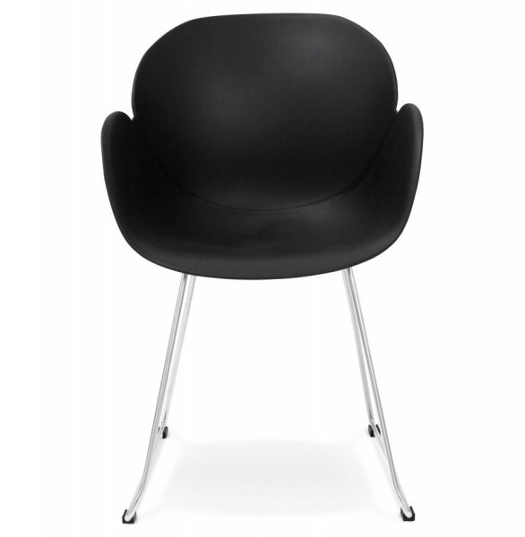 Scaun modern negru Testa Premium, polipropilena / picioare subtiri otel, AC01420BL - Kokoon [2]