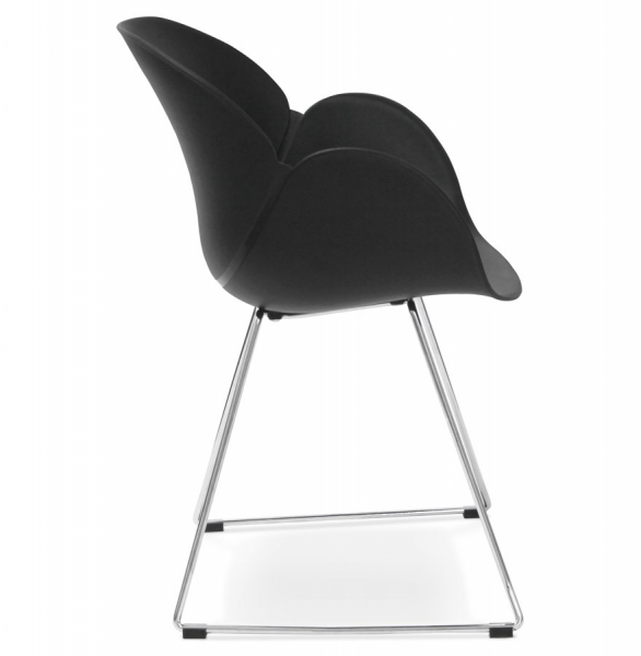 Scaun modern negru Testa Premium, polipropilena / picioare subtiri otel, AC01420BL - Kokoon [3]