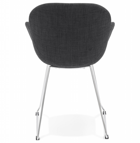 Scaun design living Texina premium material textil negru / otel crom, AC01430DG - Kokoon [4]