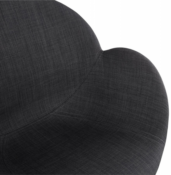 Scaun design living Texina premium material textil negru / otel crom, AC01430DG - Kokoon [5]