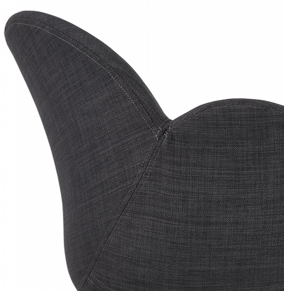Scaun design living Texina premium material textil negru / otel crom, AC01430DG - Kokoon [7]