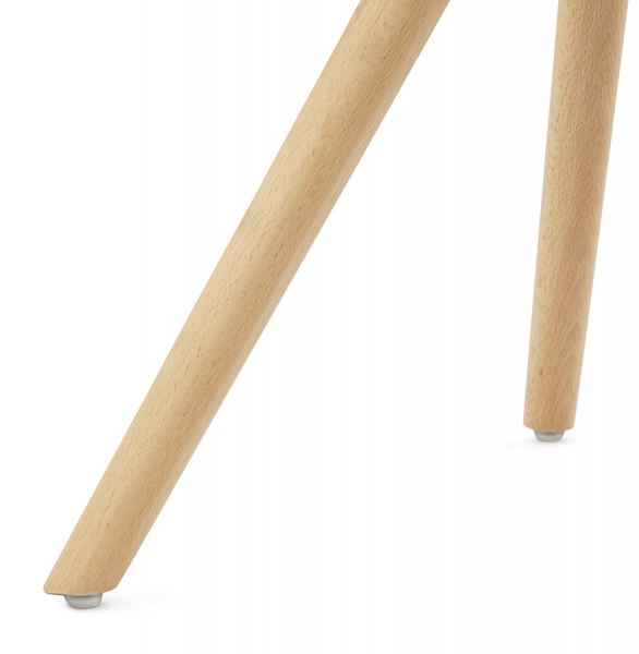 Scaun alb Tolik Premium stil scandinav, polipropilena / piele ecologica, picioare lemn masiv, CH01240WHWH - Kokoon [11]
