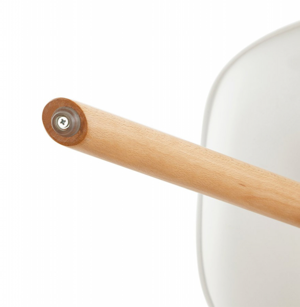 Scaun alb Tolik Premium stil scandinav, polipropilena / piele ecologica, picioare lemn masiv, CH01240WHWH - Kokoon [12]