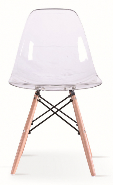 Scaun transparent Air Wood, policarbonat/lemn masiv, 130-DPC - King [2]