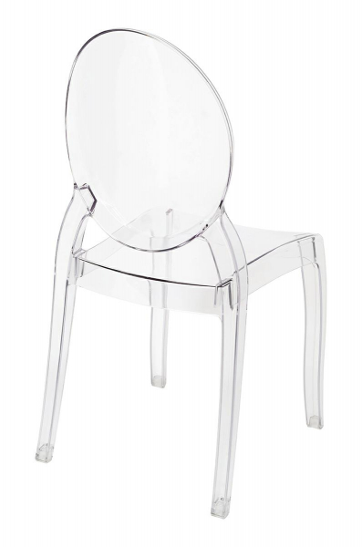 Scaun transparent Victoria, design modern stil victorian, policarbonat, PC502.CLEAR - King [3]