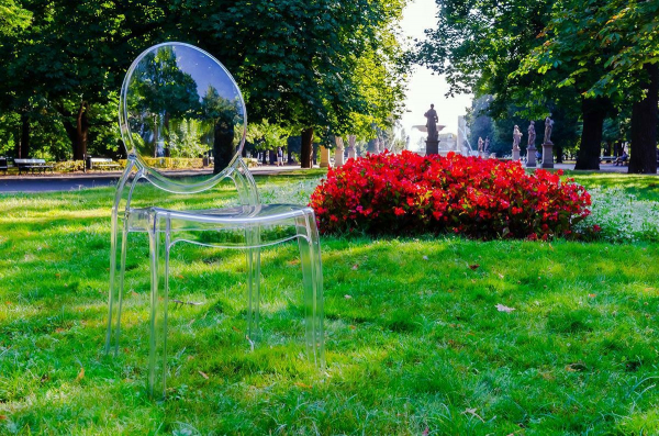 Scaun transparent Victoria, design modern stil victorian, policarbonat, PC502.CLEAR - King [8]
