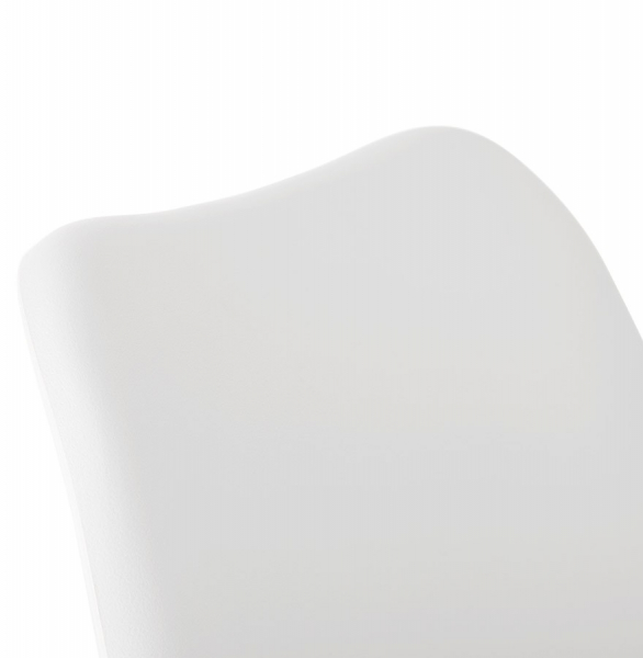 Scaun modern alb Tylik Premium stil scandinav, polipropilena / piele ecologica, picioare lemn masiv, CH01390WHWH - Kokoon [8]