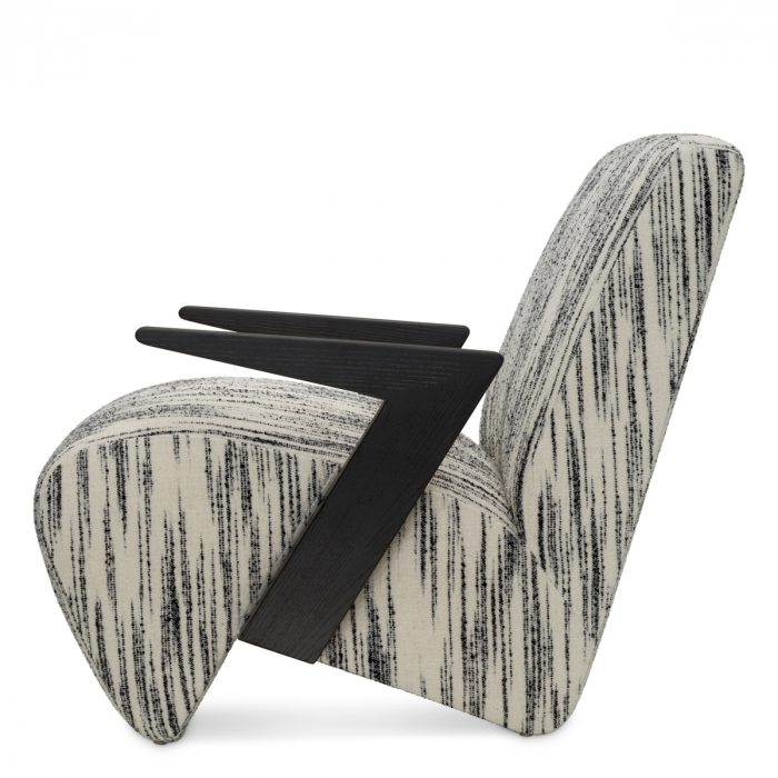   Scaun Venosa radianță negru și alb 118434 EICHHOLTZ [4]