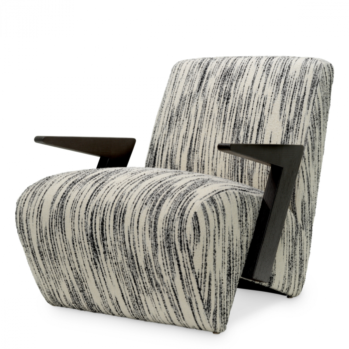  Scaun Venosa radianță negru și alb 118434 EICHHOLTZ [1]