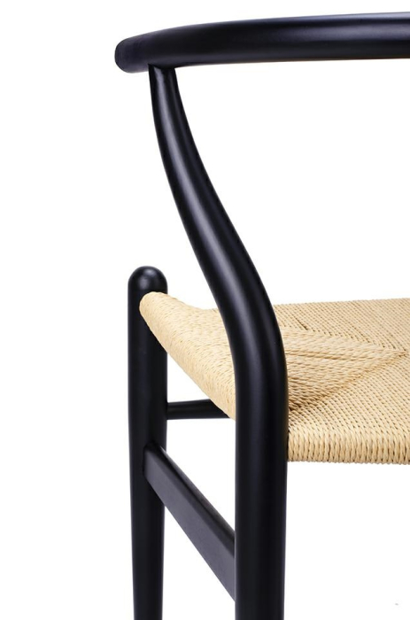 Scaun Wishbone 56x55x72 cm, Lemn de Fag Negru - King Home [9]