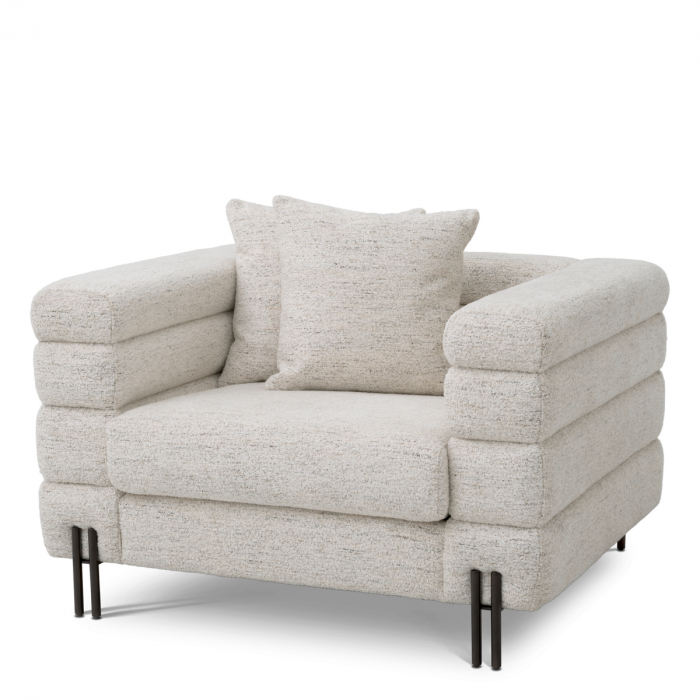   Scaun York scoică albă murdară cu finisaj bronz 118458 EICHHOLTZ [1]
