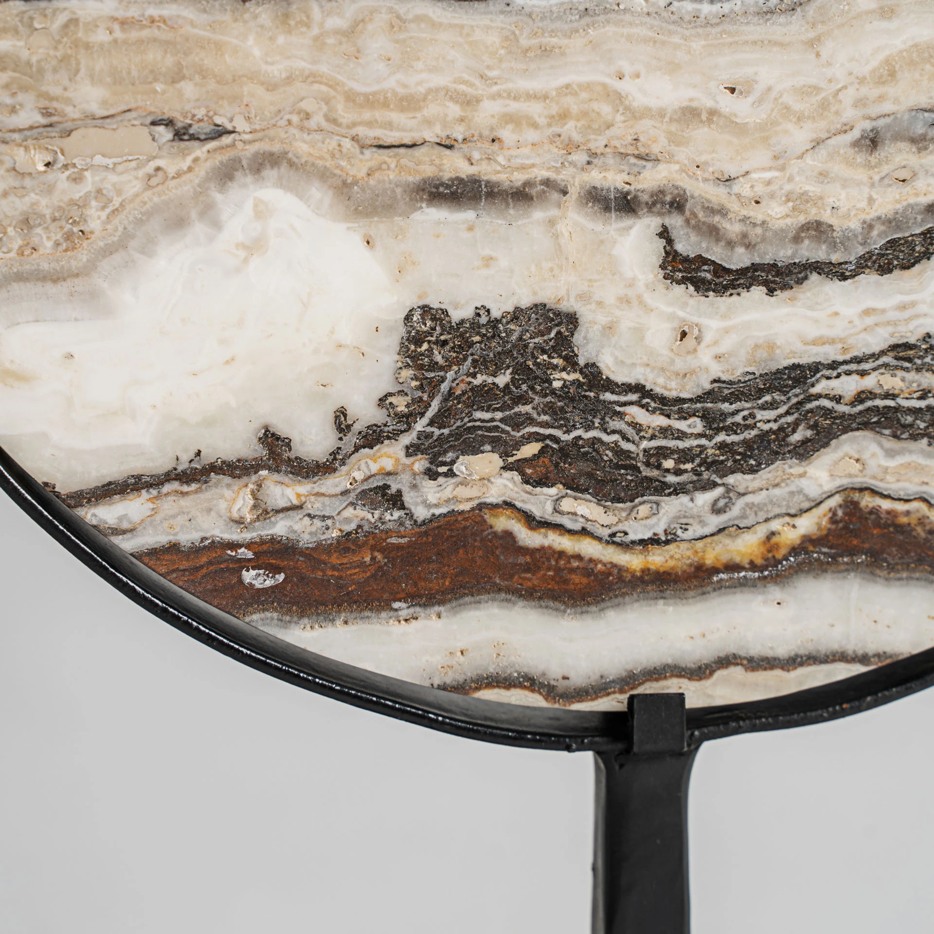 Sculptura Decorativa din Fier si Marmura, Tonuri Neutre, 26x10x40 cm - VicalHome 36625 [13]