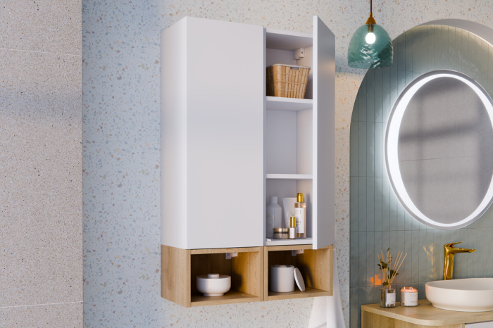 Semicoloană 1 ușă Aster White Alb mat ASTER WHITE 80-30-1D COMAD [6]