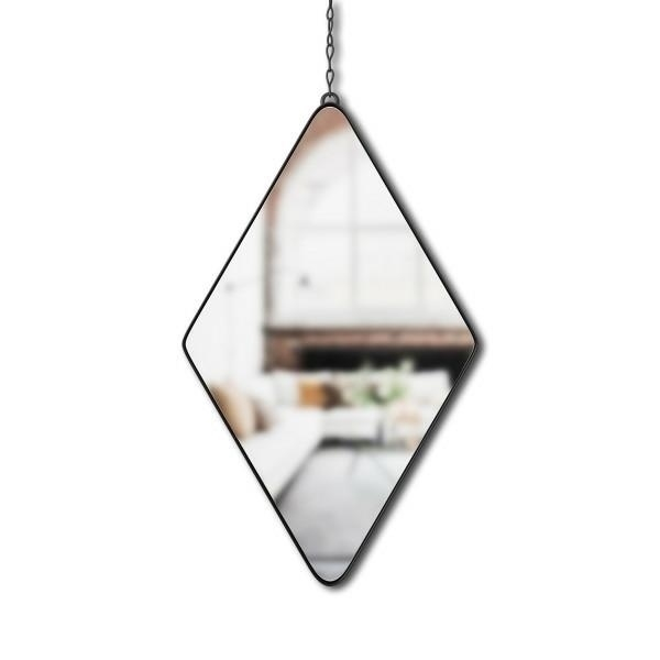 Set 3 oglinzi decorative moderne Zita in forma de romb, cadru metalic diverse culori, 358777-221 - King [14]