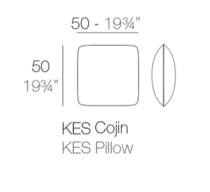 Set 2 perne pentru canapea modulara premium Kes, 50x50 cm, 64014 - Vondom [2]