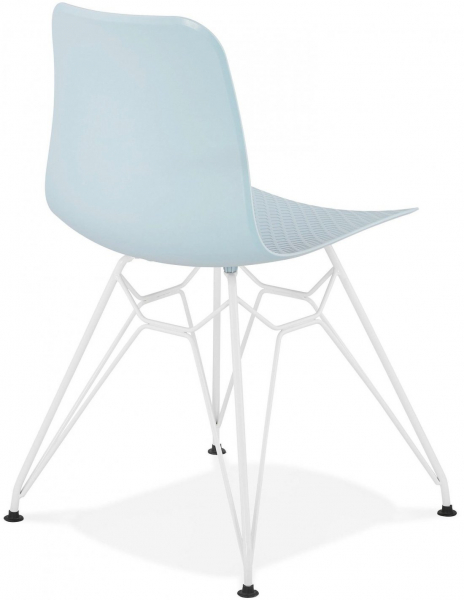 Scaun albastru de design Mikko picioare albe otel / polipropilena, CH01970BUWH - Kokoon [4]