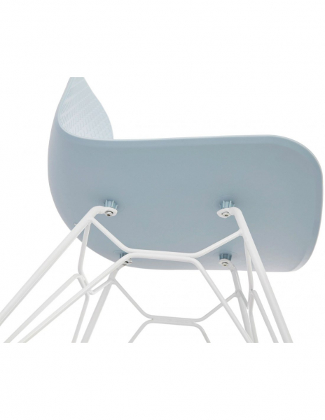 Scaun albastru de design Mikko picioare albe otel / polipropilena, CH01970BUWH - Kokoon [9]