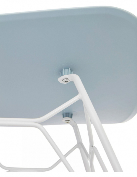 Scaun albastru de design Mikko picioare albe otel / polipropilena, CH01970BUWH - Kokoon [10]