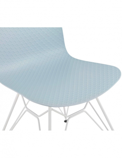 Scaun albastru de design Mikko picioare albe otel / polipropilena, CH01970BUWH - Kokoon [7]
