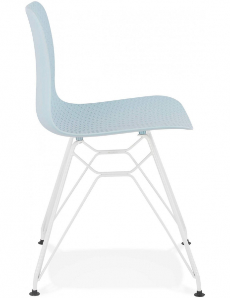 Scaun albastru de design Mikko picioare albe otel / polipropilena, CH01970BUWH - Kokoon [3]