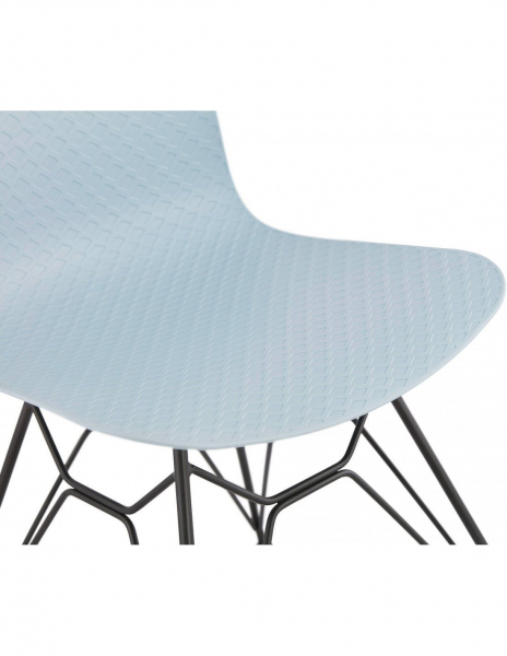 Scaun albastru de design Mikko picioare negre otel / polipropilena, CH02030BUBL - Kokoon [6]
