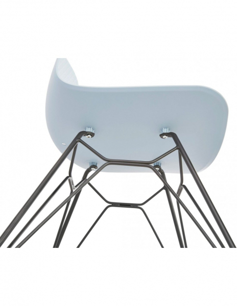 Scaun albastru de design Mikko picioare negre otel / polipropilena, CH02030BUBL - Kokoon [8]