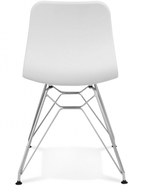 Scaun alb de design Mikko picioare crom otel / polipropilena, CH01680WHCH - Kokoon [4]