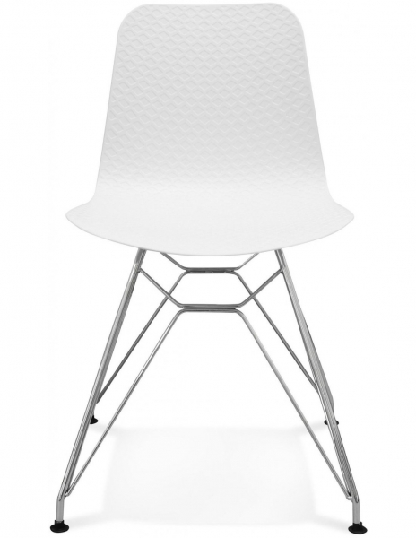 Scaun alb de design Mikko picioare crom otel / polipropilena, CH01680WHCH - Kokoon [2]