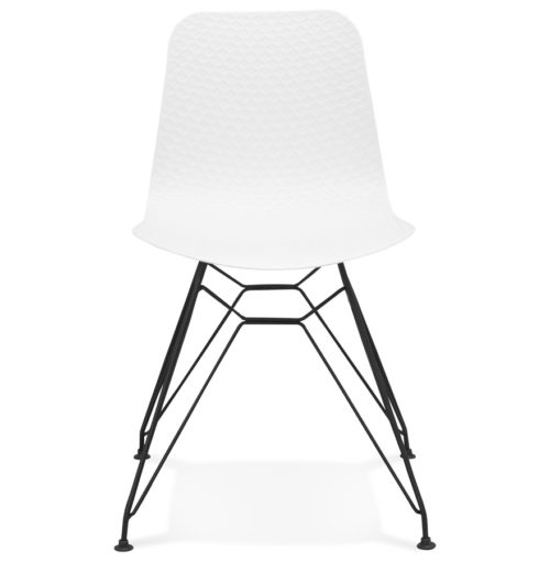 Scaun alb de design Mikko picioare negre otel / polipropilena, CH01690WHBL - Kokoon [4]