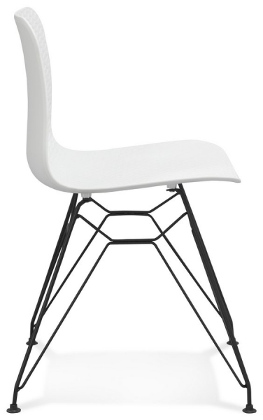 Scaun alb de design Mikko picioare negre otel / polipropilena, CH01690WHBL - Kokoon [2]