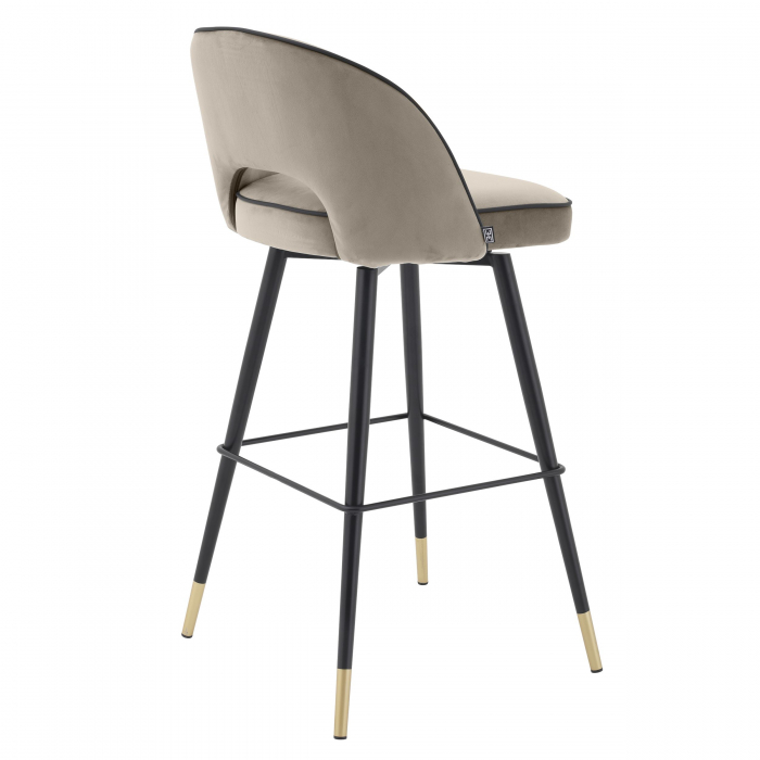   Scaun de bar Cliff din catifea savona albastră set de 2 114316 EICHHOLTZ [20]