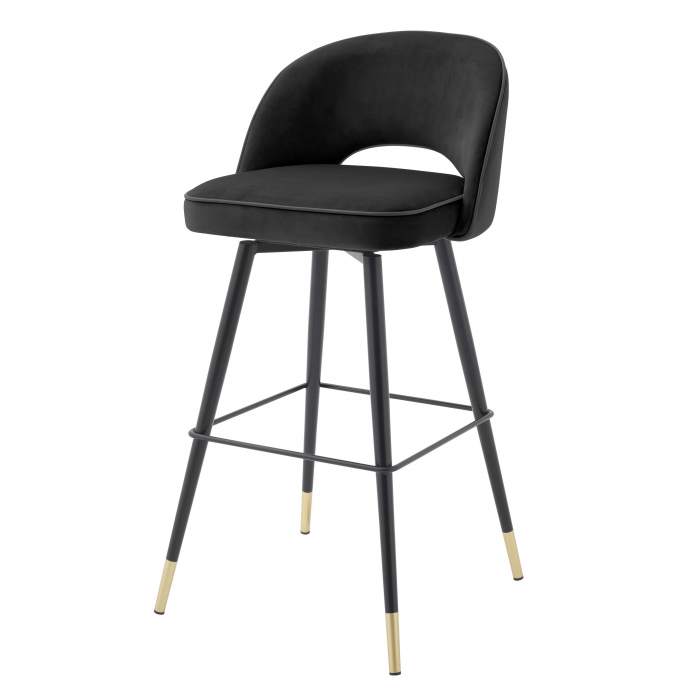   Scaun de bar Cliff din catifea savona albastră set de 2 114316 EICHHOLTZ [21]