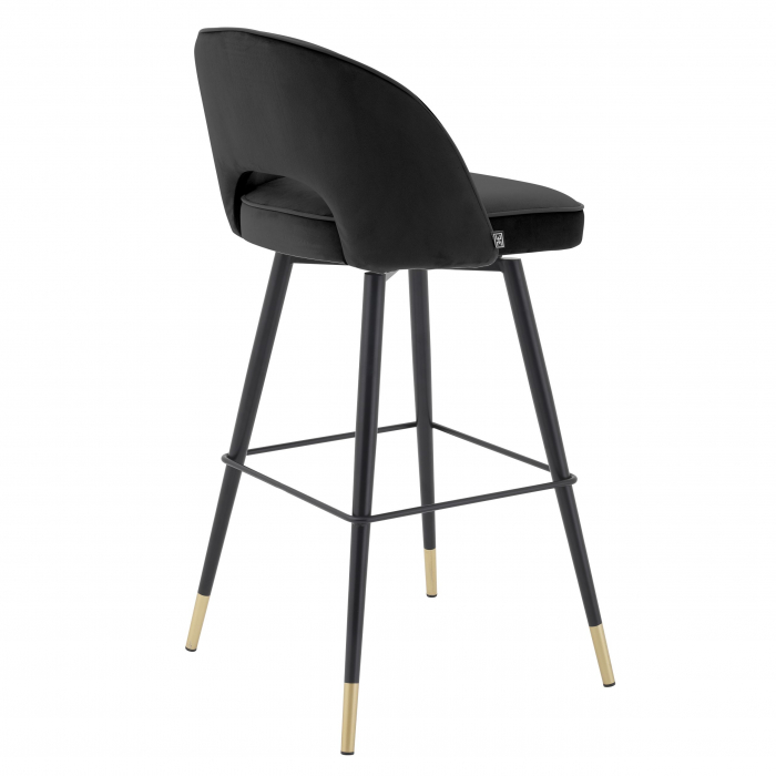   Scaun de bar Cliff din catifea savona albastră set de 2 114316 EICHHOLTZ [23]