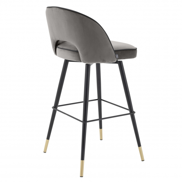   Scaun de bar Cliff din catifea savona albastră set de 2 114316 EICHHOLTZ [14]