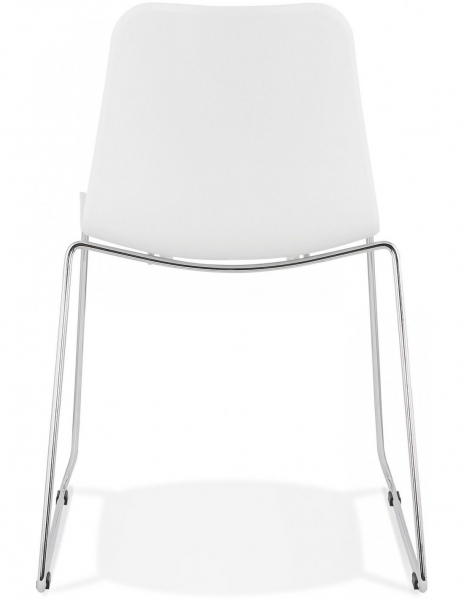 Scaun de design albe Arran picioare crom / polipropilena, CH01910WHCH - Kokoon [3]