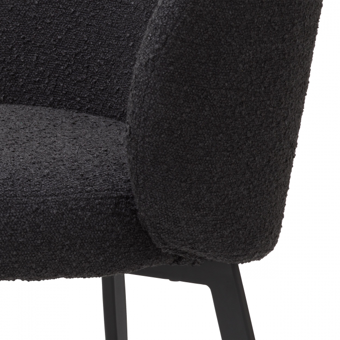   Scaun de dining Lloyd bouclé negru set de 2 115994 EICHHOLTZ [6]